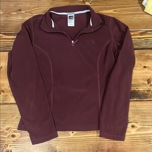 The North Face Burgundy Half-Zip fleece Pullover